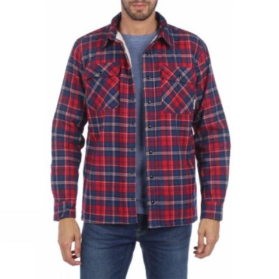 Ayacucho Flannel Padded - Férfi Ing - Sötétkék / Piros (Magyarország MBQ691708)